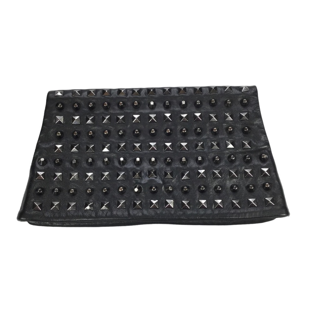 RomyGold Studded Leather Clutch purse
